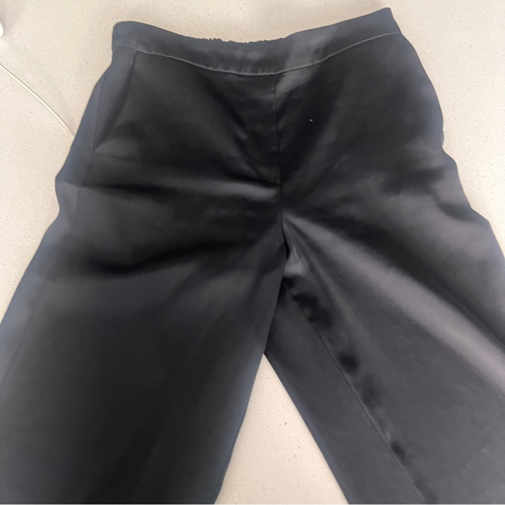 Satin high waist Wide Leg pull on Pants - Picture 4 of 12